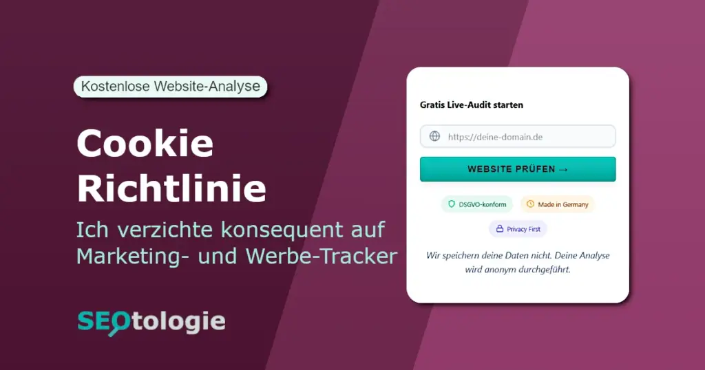 Cookie‑Richtlinie von SEOtologie – Übersicht technisch notwendiger Cookies und lokaler Speichertechnologien gemäß DSGVO und TDDDG