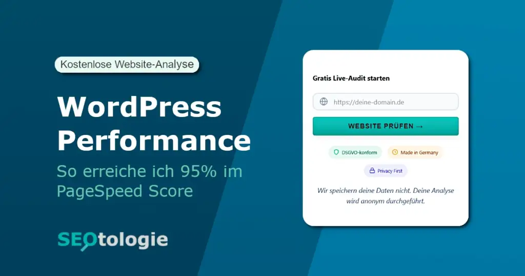 So erreiche ich 95% im PageSpeed Score